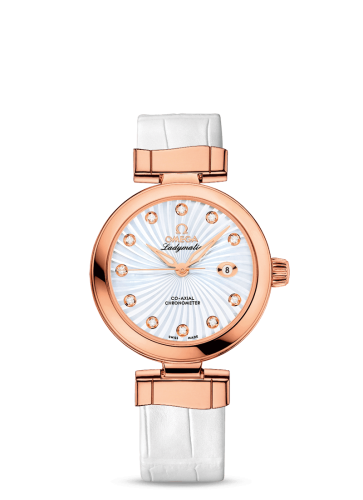 Omega LadyMatic Co-Axial 34 Red Gold / MOP